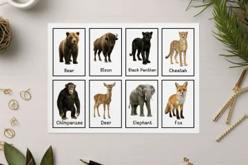 kindergarten wild animals flashcards pdf