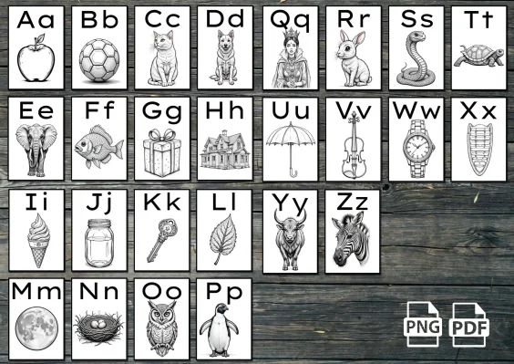 low stimuli alphabet printable