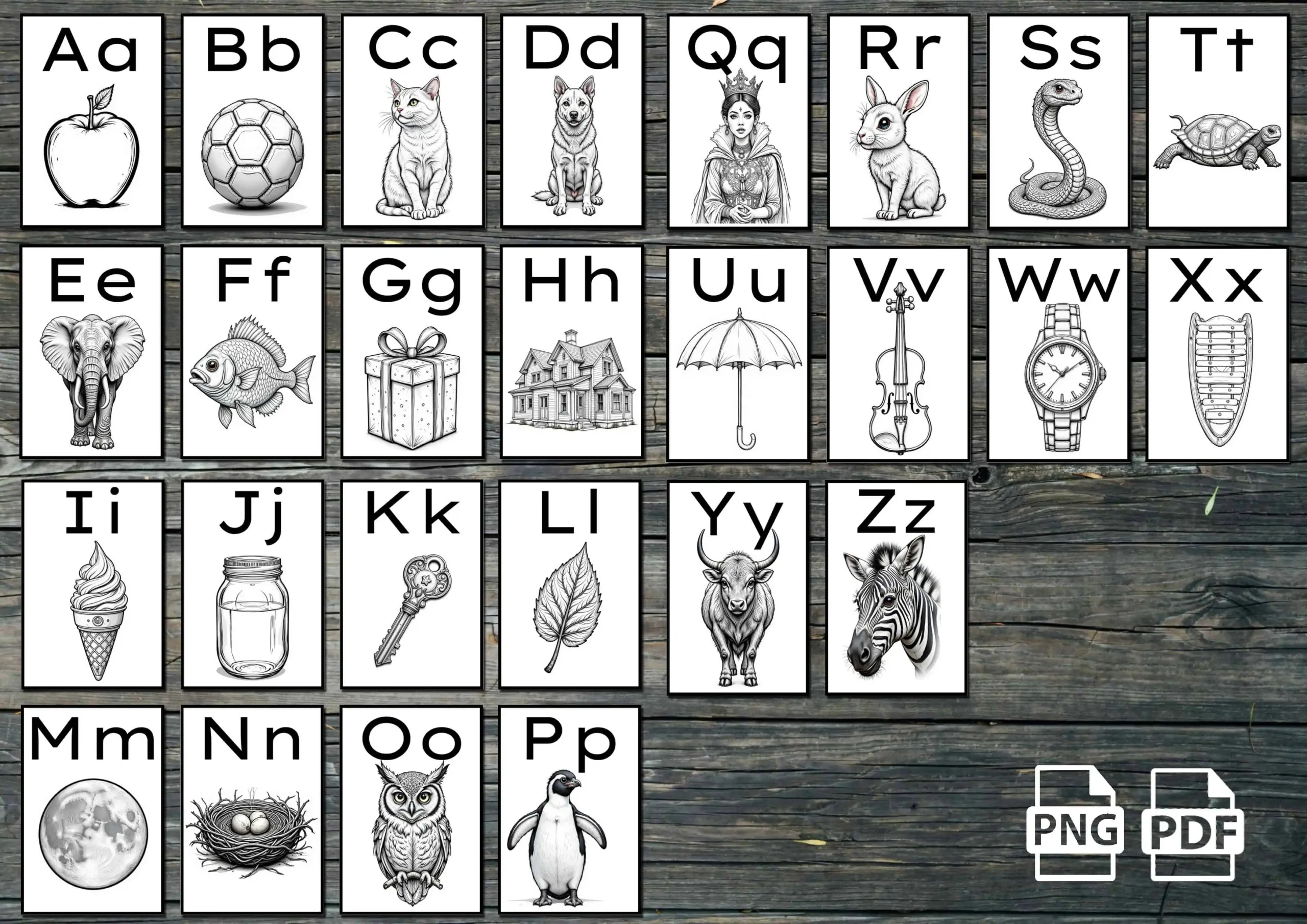 low stimuli alphabet printable