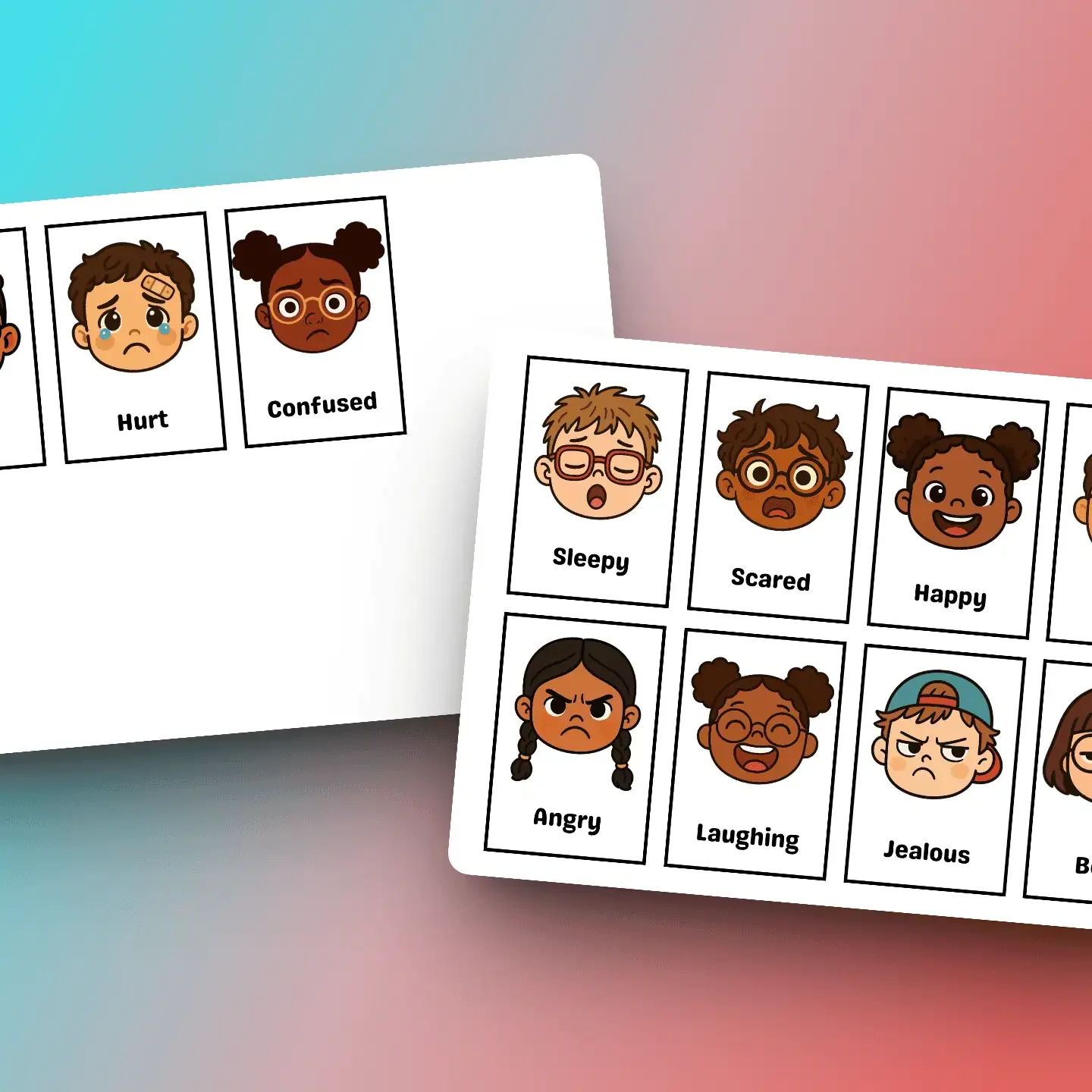 preschool learning cards