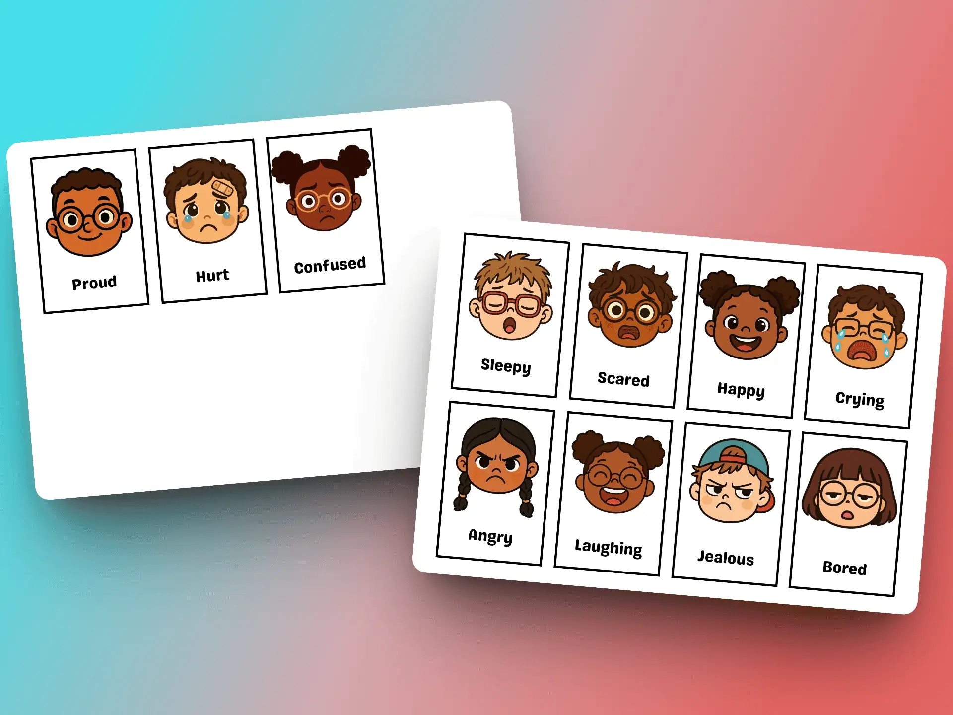 preschool learning cards