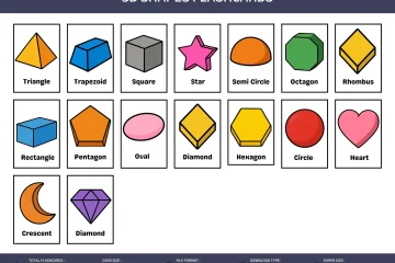 printable 3d shapes flashcards for kindergarten kids