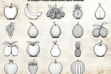 printable fruit sketches png jpg download