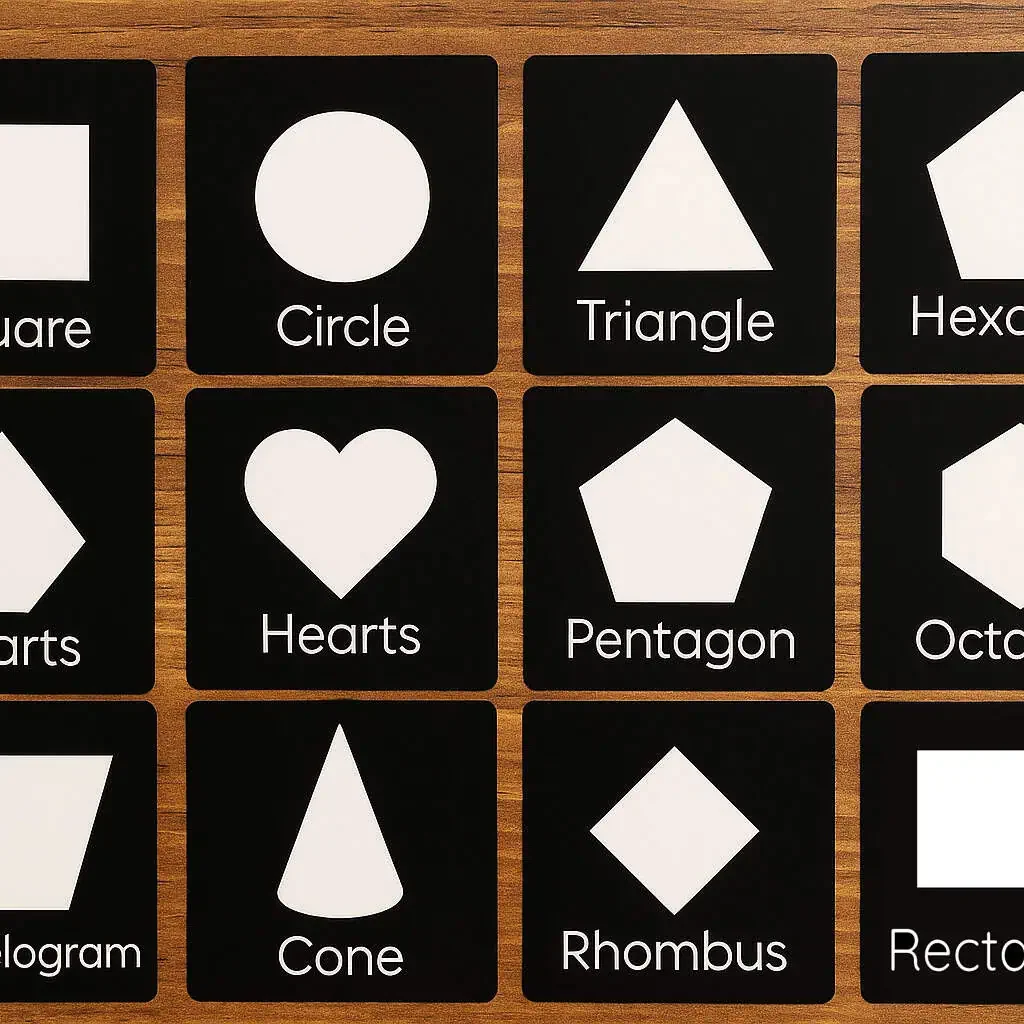 shapes flashcards for toddlers preschoolers