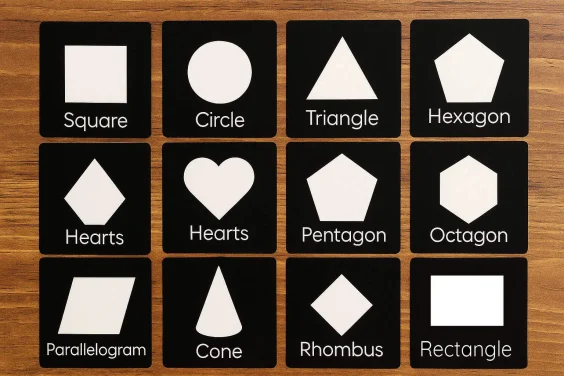 shapes flashcards for toddlers preschoolers