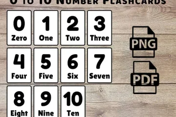 toddler number learning flashcards
