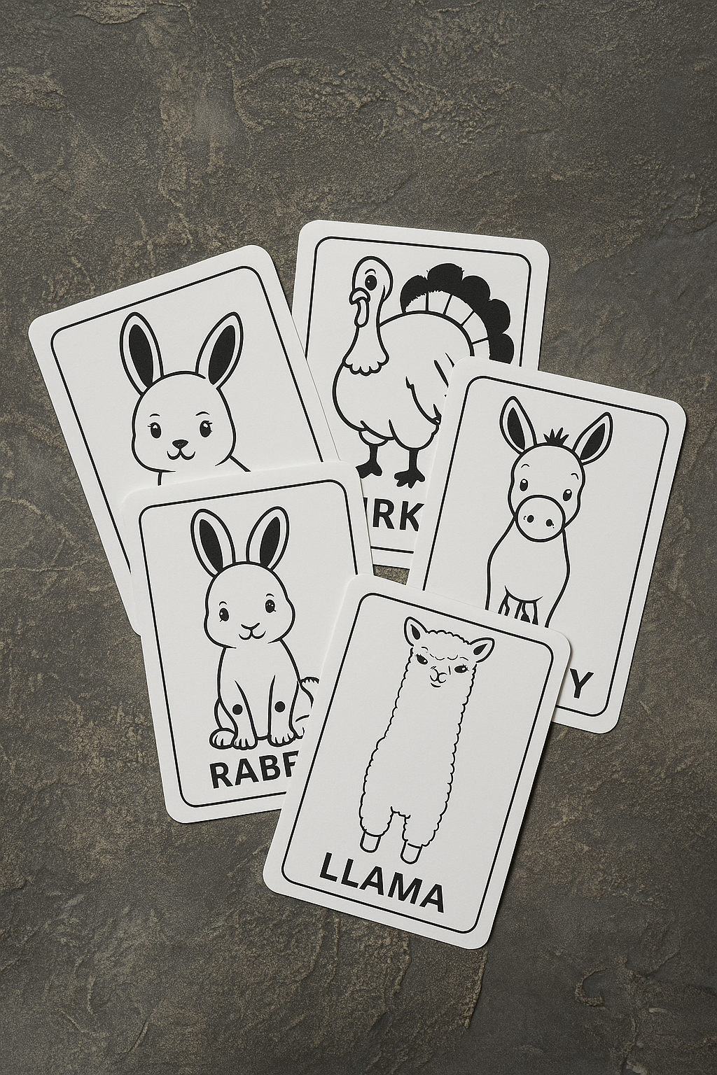 toddlers farm animal learning cards